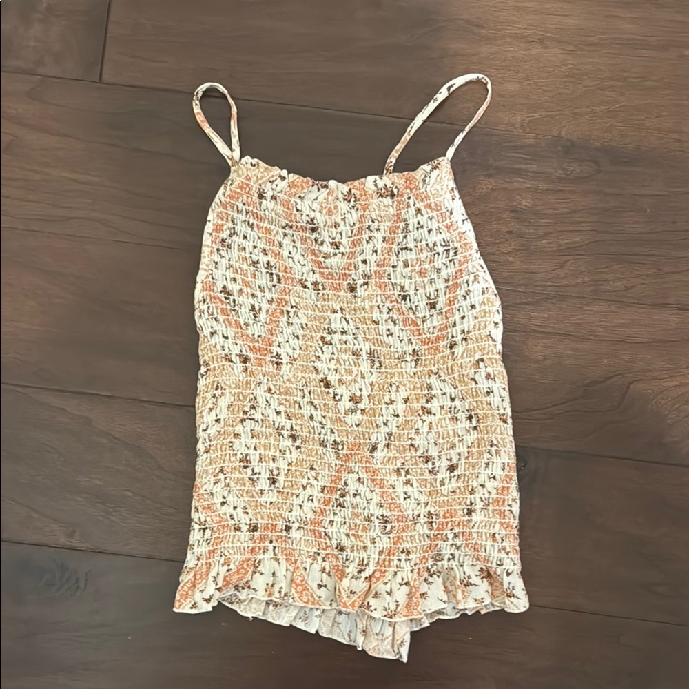 Lush Kids Tank Top - Cream and Orange